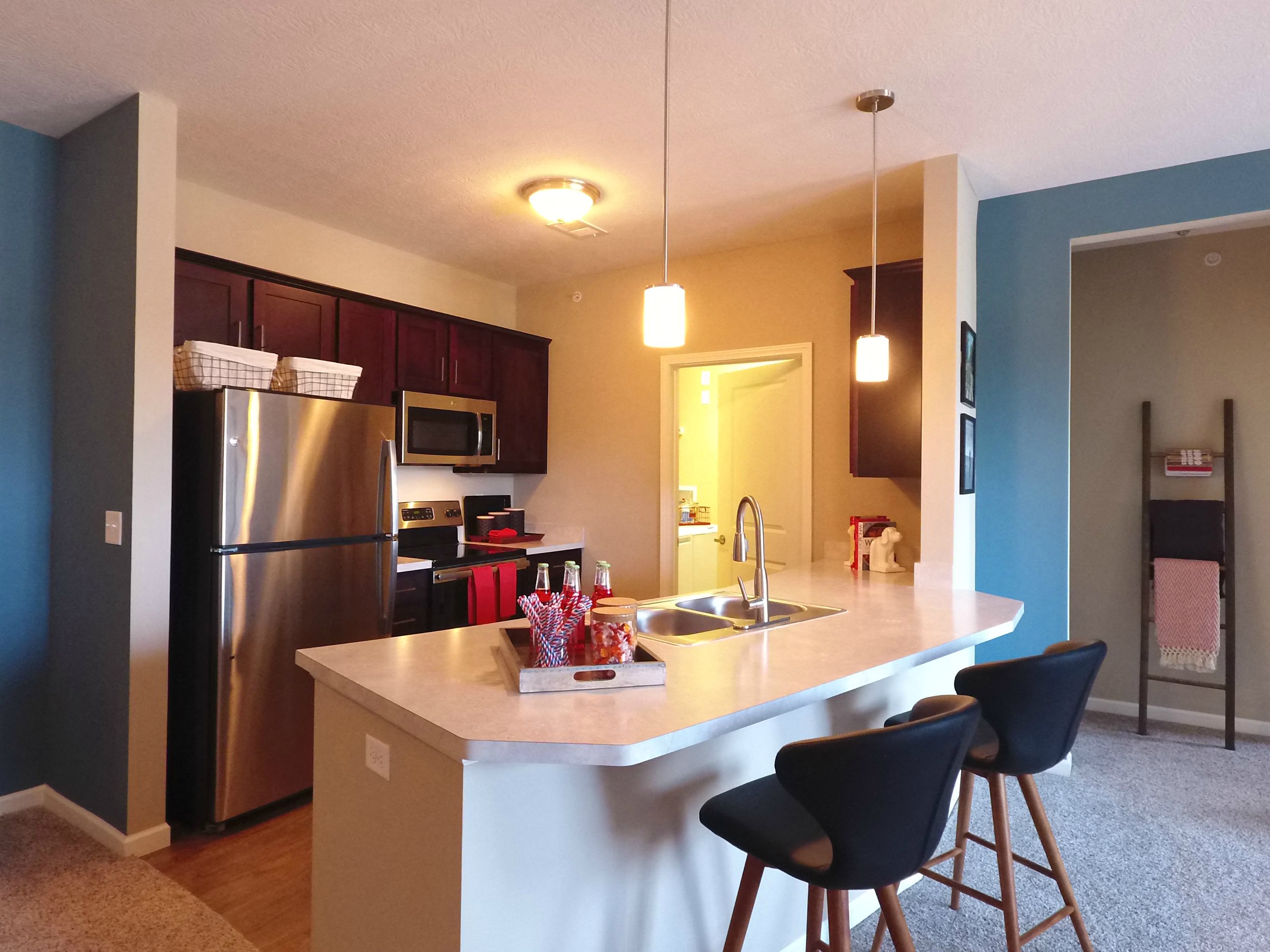 Kitchen at The Wendell Apartments in Dublin Ohio