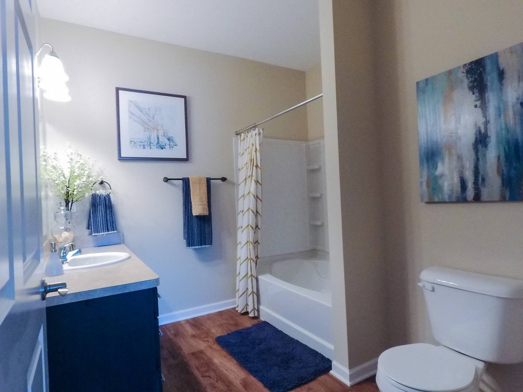 a bathroom with a toilet sink and bathtub