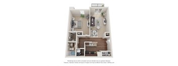 1-Bedroom Penthouse Floor Plan