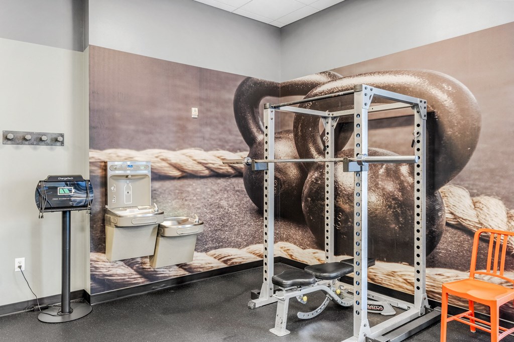 Fitness Center Gym at Highpoint on Columbus Commons Apartments