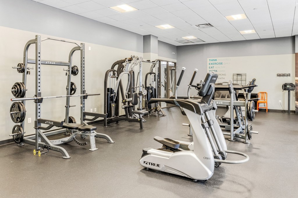 Fitness Center Gym at Highpoint on Columbus Commons Apartments