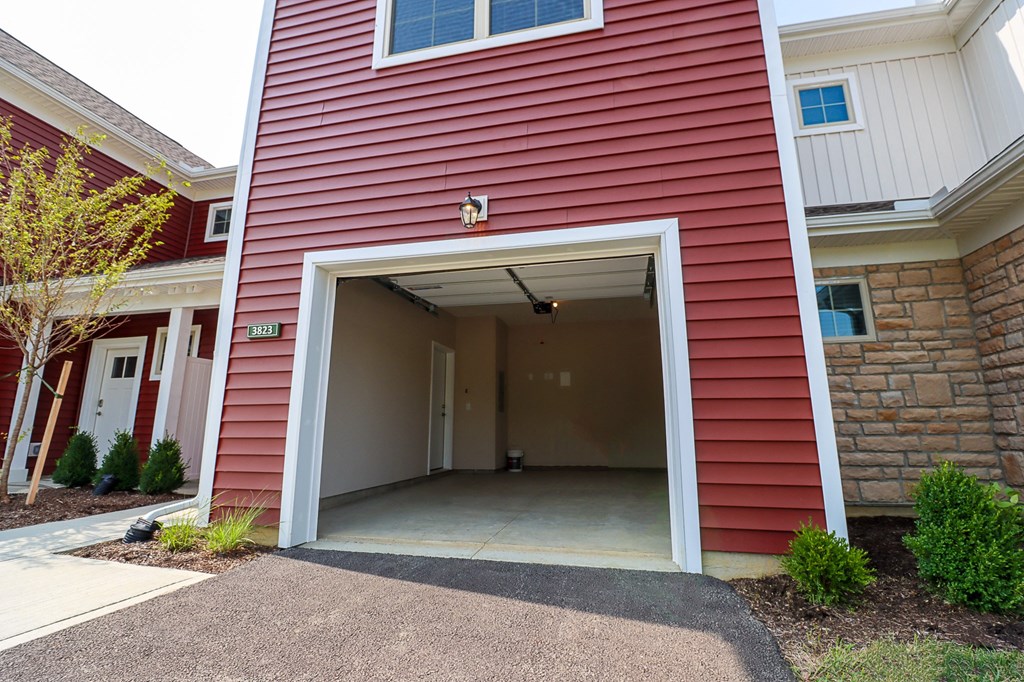 Attached garage at The strand at beulah townhomes