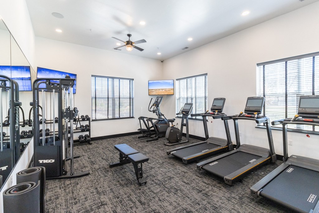 our state of the art gym is equipped with cardio equipment and weights