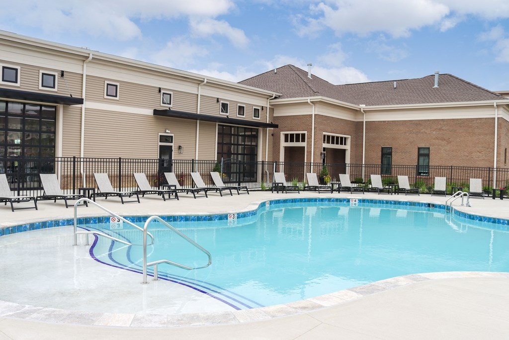 Saltwater Pool at The Strand Luxury 2 bedroom townhomes in Grove City Ohio near Columbus