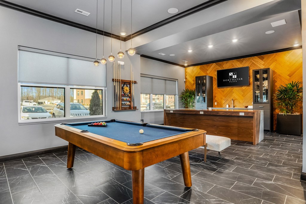 Pool Table at Northstar Flats Apartments in Sunbury, OH