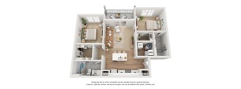 The Catherine Floor Plan at Retreat at Mt. Vernon Apartments