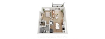 The Chestnut Floor Plan at Retreat at Mt. Vernon Apartments