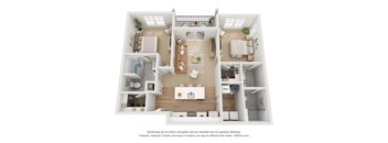 The Phillips Floor Plan at Retreat at Mt. Vernon Apartments