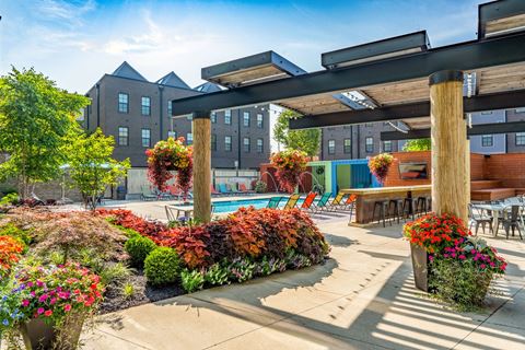 take a dip in the pool at the bradley braddock road station apartments