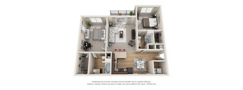 The Carlton 2 Bedroom Floor Plan