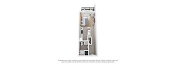 The Pluto Studio Apartment Floor Plan at The Galaxy at Polaris