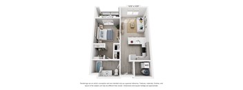 The Venus 1 Bedroom Apartment Floor Plan at The Galaxy at Polaris