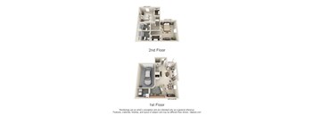 The Kendall Deluxe 2 Bedroom Apartment Floor Plan at Albany Glen