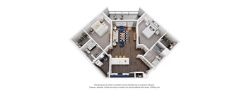The Eclipse 2 Bedroom Floor Plan