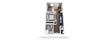 bedroom floor plan of a 2103 sq ft  apartment