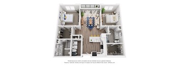 The Lyra 2 Bedroom Floor Plan