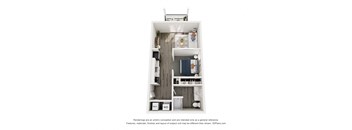 The Navigator 1 Bedroom Floor Plan