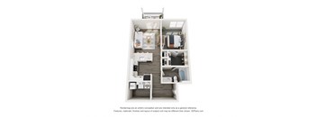 The Voyager 1 Bedroom Floor Plan