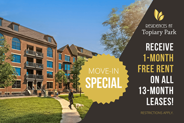 move in specials on all 13 month leases at topiary park