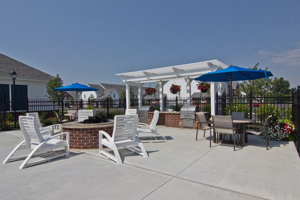 Pool deck behind clubhouse