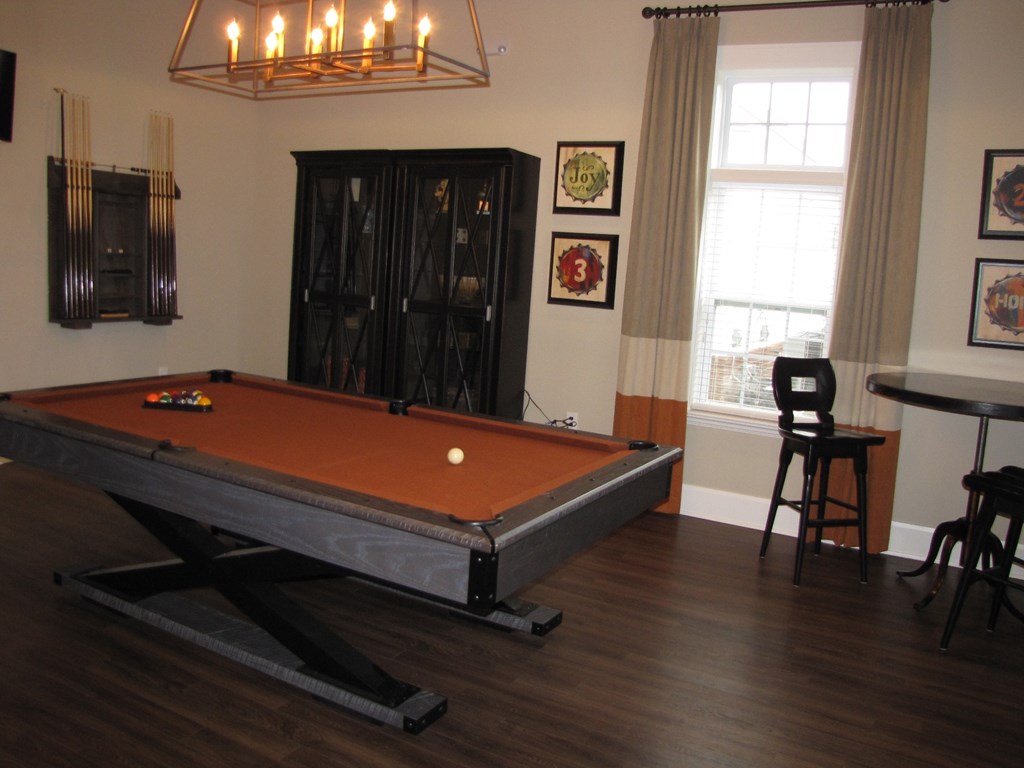 Billiards pool room