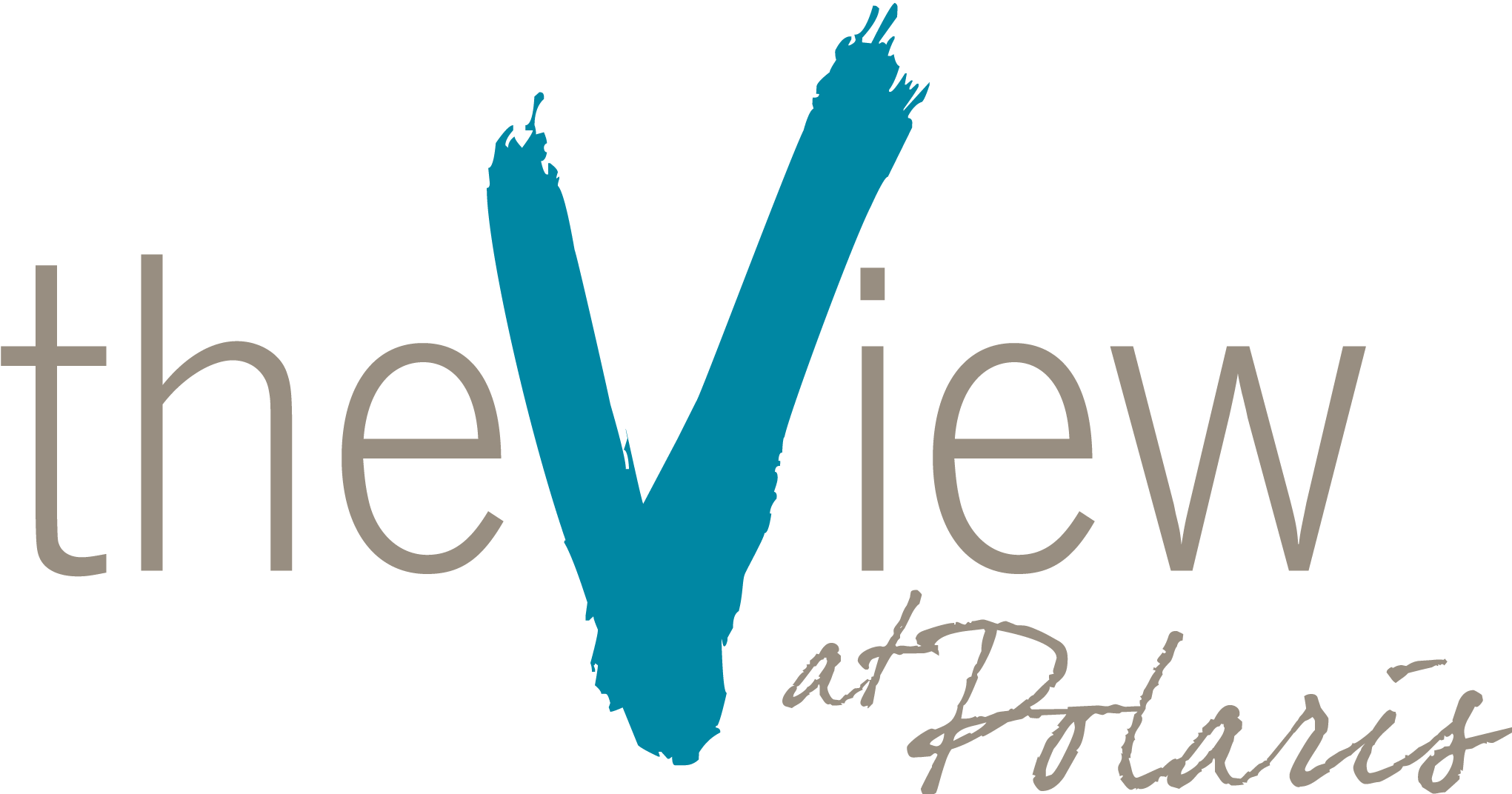 a logo with the letter v on a black and blue