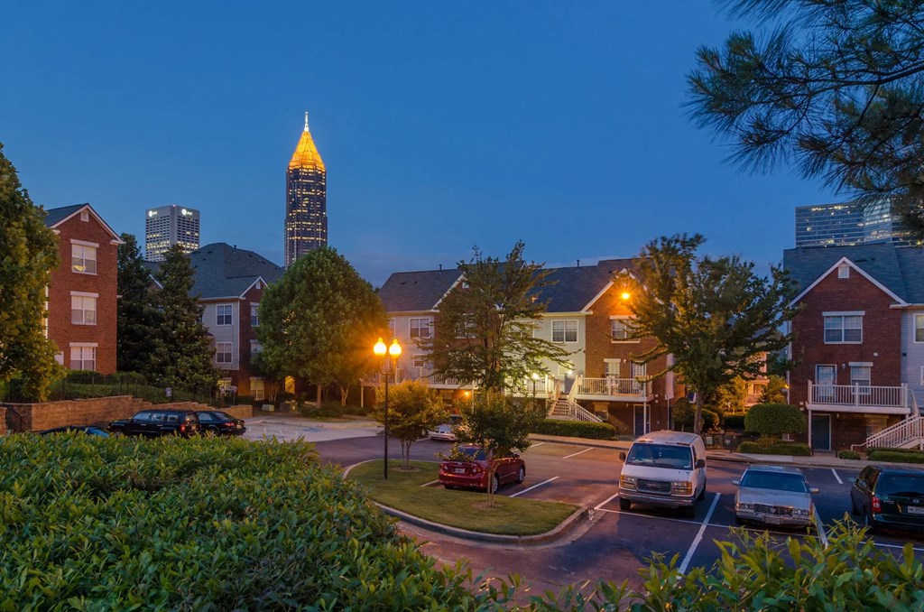Parking lot at Centennial Place in Atlanta, Georgia