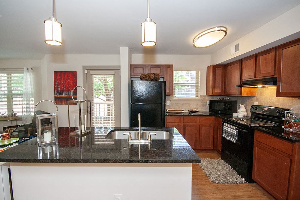 Large Kitchen with island at Centennial Place in Atlanta, Georgia