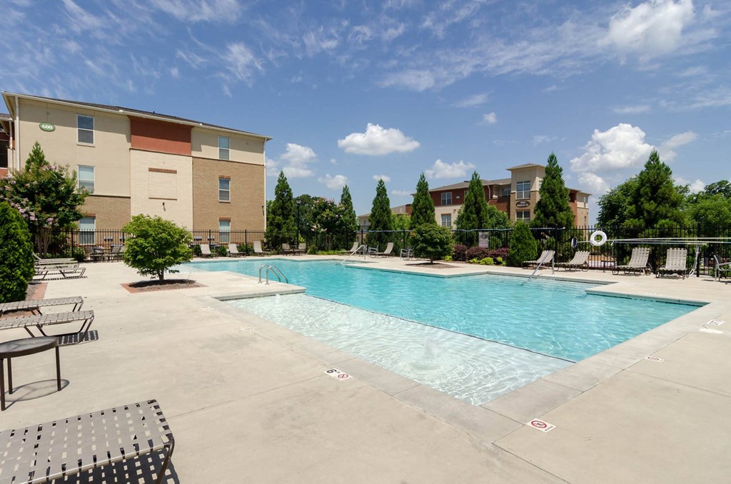Large Swimming pool for residents at Ashley Collegetown in Atlanta, Georgia
