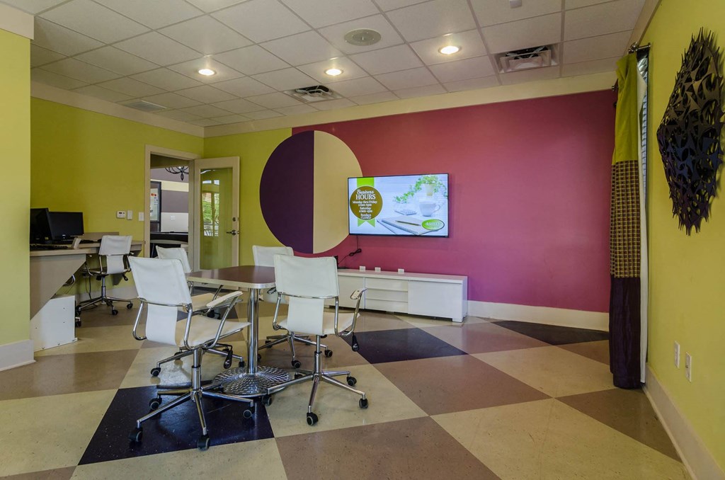 Media Center fir residents at Ashley Collegetown in Atlanta, Georgia