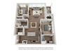 2x2 Floor Plan 2 bedroom 2 bathroom apartment at Ashley Union Station in Denver. Colorado