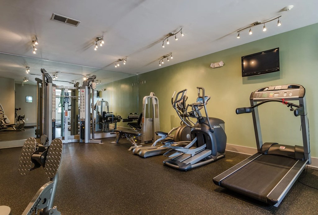 Air conditioned, resident fitness center with state of the art equipment at Capitol Gateway in Atlanta, Georgia