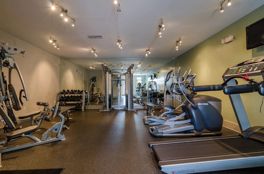 Air conditioned, resident fitness center with state of the art equipment at Capitol Gateway in Atlanta, Georgia