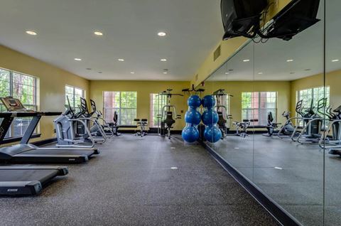 State of the art fitness center at Villiages at Carver in Atlanta, Georgia
