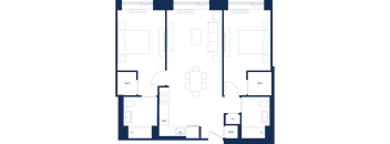 A floor plan of a house with labeled rooms such as W.H.O, D.W, and C.L.