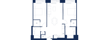 A floor plan of a house with labeled rooms.
