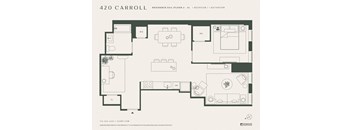 a floor plan of a modern apartment