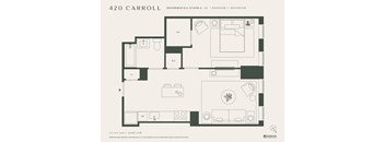 a floor plan of a modern apartment