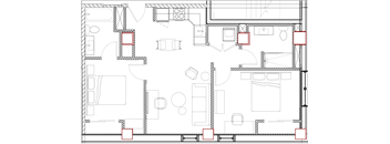 Two-bedroom furnished apartment