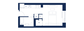 A floor plan of a house with labeled rooms.