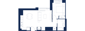 A floor plan of a house with labeled rooms.