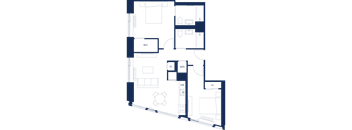 A floor plan of a house with labeled rooms such as W.C, DW, and C1.
