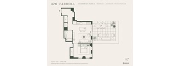 the floor plan of the apartment