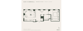 A floor plan for a residence at 420 Carroll Street.