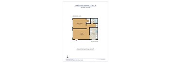a floor plan of a unit with a bedroom and a bathroom