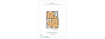 a floor plan of a unit with a bedroom and a bathroom