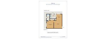 a floor plan of a unit with a bedroom and a bathroom