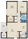 Floorplan Floorplan 2x1 bedroom