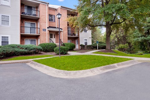 Apartment building with a street in front.