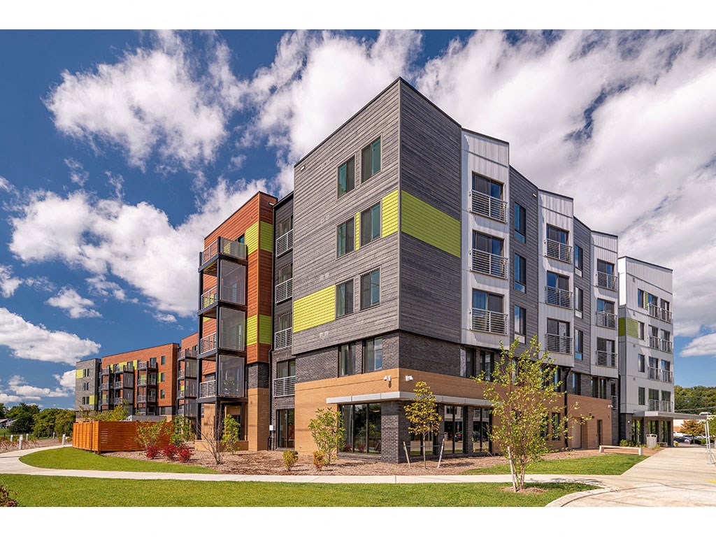 Building Exterior at Apex Apartments, Arlington, VA